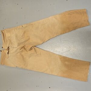 Men's Tan Pants Wah Maker Vintage Faded Canvas Pants Waist 36